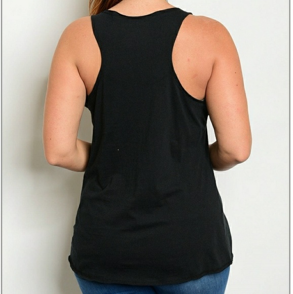 Plus Size Racerback Tank Top - Picture 2 of 2